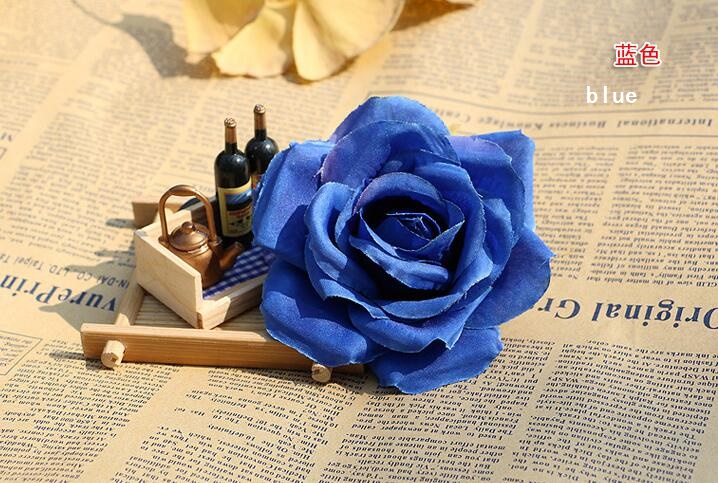 Silk flowers wholesale rose heads artificial flowers 4 inch diameter fake flowers head high quality flowers free shipping WR006
