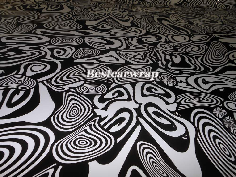 Erlkönig STICKERBOMB car wrap Air Bubble Free balck white Sticker Bomb For Car Decal Sticker Vehicle & Boat Wrapping vinyle 1.52x30m/Roll