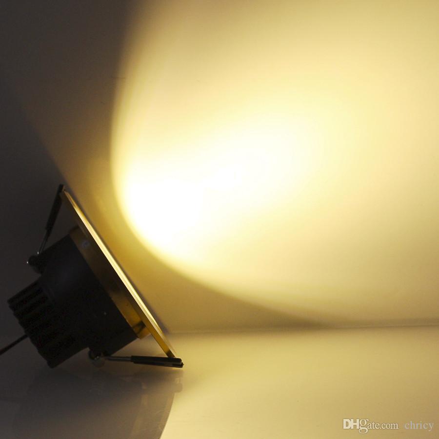 Dimmable led recessed lights cob led down lights 5W/7W/9W/12W indoor lights AC85-265V warm/cool white ceiling light