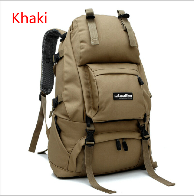 

LOCAL LION 2016 Men's Nylon Travel Backpack Rucksack Outdoor Sport Hiking Camping Backpack Mountaineering Bag Tactical Backpack, Khaki