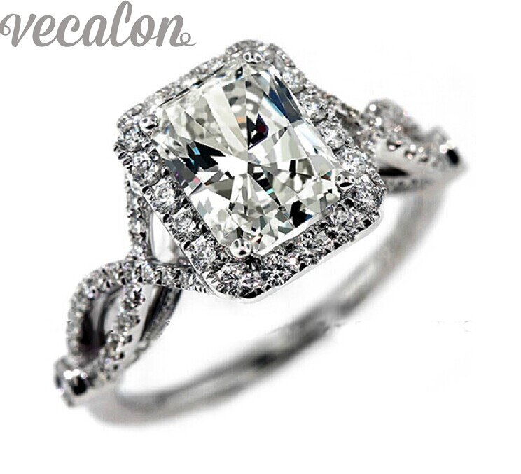 Vecalon fashion ring wedding band ring for women 4ct Cz diamond ring 925 Sterling Silver Female Engagement Finger ring
Vecalon fashion ring wedding band ring for women 4ct Cz diamond ring 925 Sterling Silver Female Engagement Finger ring