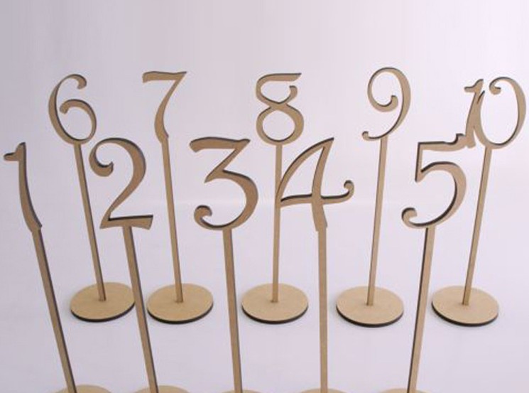 new arrival rustic hessian wedding table decoration Wooden wedding table number holder party table number tag stand