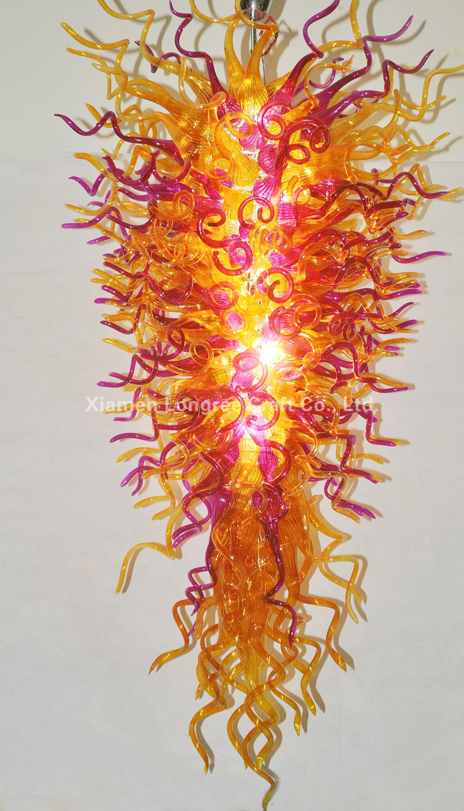 Modern Staircase Chandelier Lamp Light Source High Quality Contemporary European Italian Style Hand Blown Murano Glass Chandelier