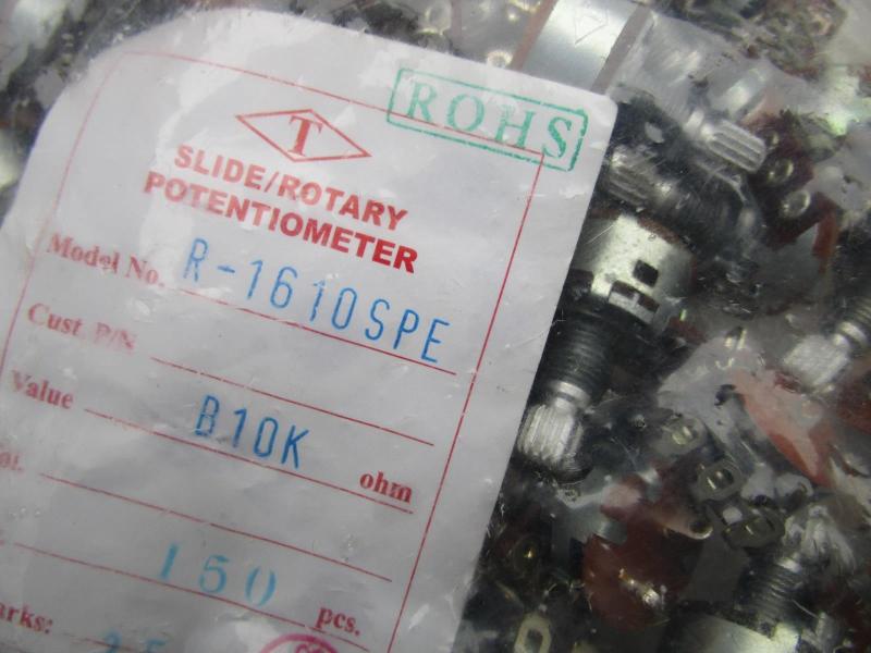 B103 B10K A10K A103 B504 B500K 148 Switch potentiometer lamp dimmer switch speed potentiometer curved legs
