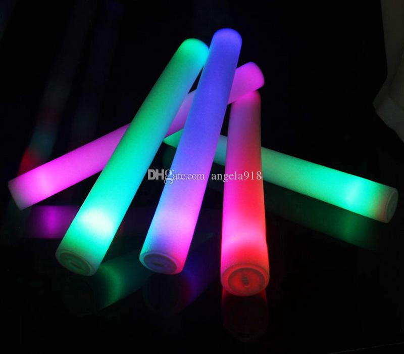 LED Colorful rods led foam stick flashing foam stick, light cheering glow concert Light sticks EMS C1325