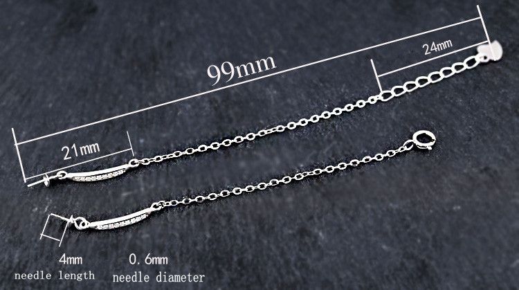 Real Sterling Silver 925 Plated White Gold Semi Mount Women Bracelet Chain Semi Mount for pearl or Round Bead Fine Jewelry Setting