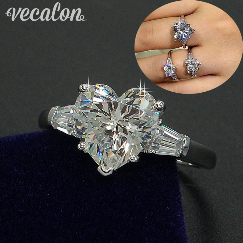 Vecalon Heart Love Women ring 3ct Simulated diamond Cz 925 Sterling Silver Jewelry Engagement wedding Band ring for women
Vecalon Heart Love Women ring 3ct Simulated diamond Cz 925 Sterling Silver Jewelry Engagement wedding Band ring for women