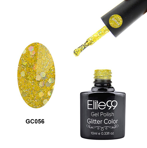 Elite 99 Long Lasting Gel Polish Soak Off UV Gel Nail Polish LED Diamond Glitter Shimmer Effect Nail Art Polish 10ml