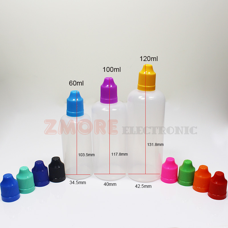 60ml 100ml 120ml ecig liquid bottles plastic dropper translucent pe empty e juice bottle colorful child proof caps long thin dropper tips
60ml 100ml 120ml ecig liquid bottles plastic dropper translucent pe empty e juice bottle colorful child proof caps long thin dropper tips
