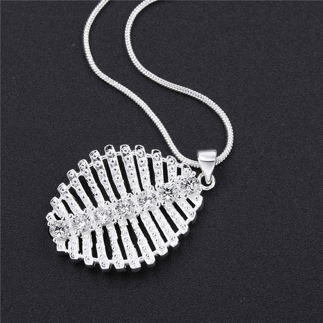 Brand new Angel wings Pendant Necklace white gemstone sterling silver necklace STSN686,fashion 925 silver necklace factory direct sale