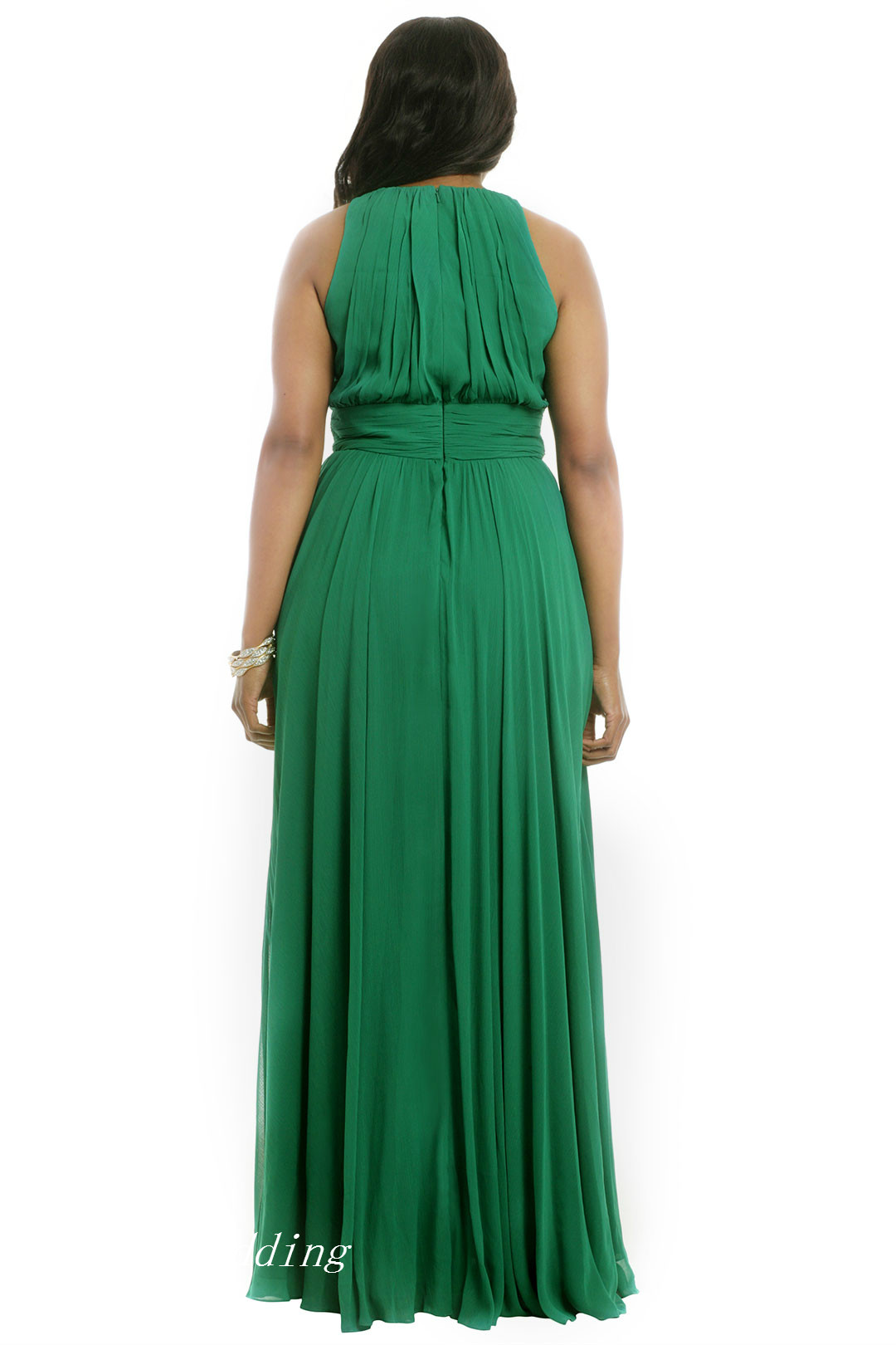 Emerald Green Plus Size Formal Evening Dress A Line Chiffon Long Special Occasion Dress Prom Party Gown