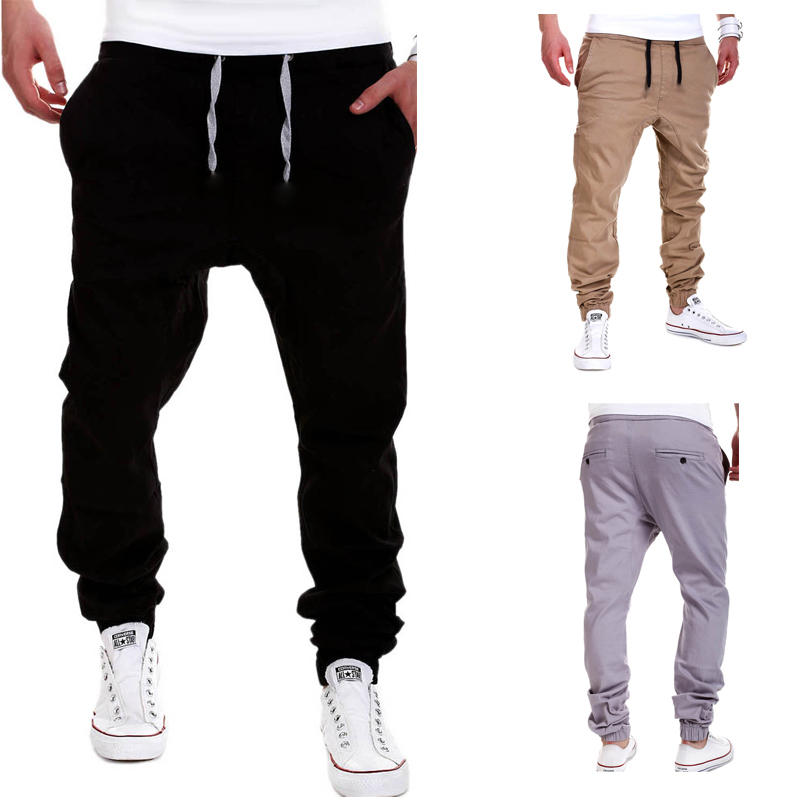 Wholesale-Mens Joggers Pantalon Homme Men Pants Mallas Hombre Elastic Cross Pants Sweatpants Jogger Black Pantalones 2XL