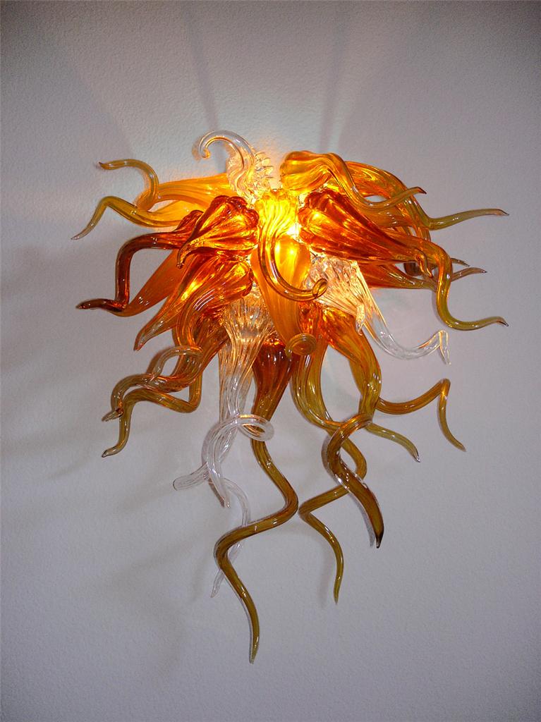 Turkish Style Blown Glass Cheap Wall Lamps Creative Murano Glass Gold Crystal Art Decor Decorative Mini Wall Sconce with High Quality