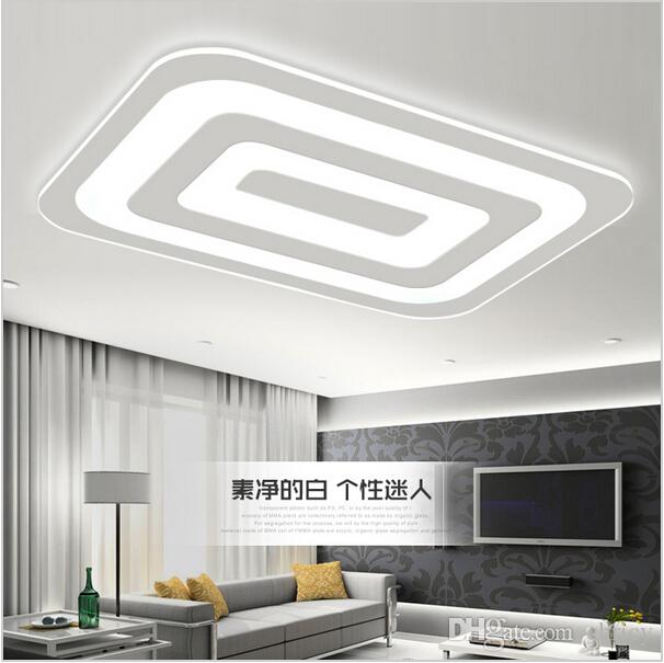 Modern Minimalist Square Led Ceiling Lights Acrylic Ultra-thin Ceiling Chandeliers for Living Room Bedroom AC85-265V