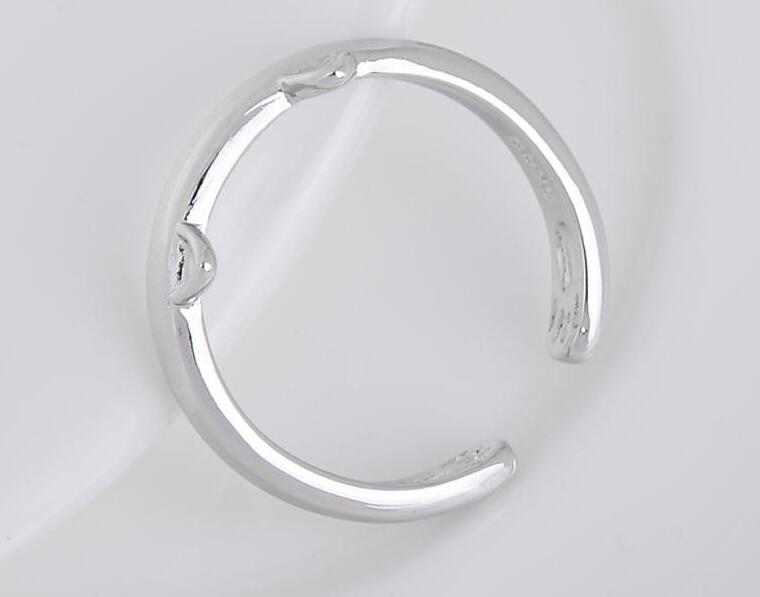 Silver Plated Cat Ear Ring Design Cute Fashion Jewelry Cat Ring For Women Young Girl Child Gifts Adjustable Anel HJIA856