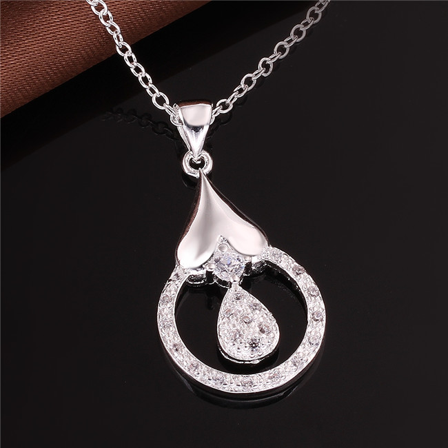 Free shipping women's Smooth butterfly knot pendant necklace sterling silver plated necklace STSN619,hot sale fashion 925 silver necklace