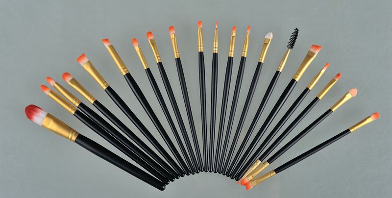 20 Pcs set 4 colors Makeup Brushes Set Eyeshadow Eyeliner Lip Brush Tool Brand Make Up Brushes pincel maquiagem with DHL free