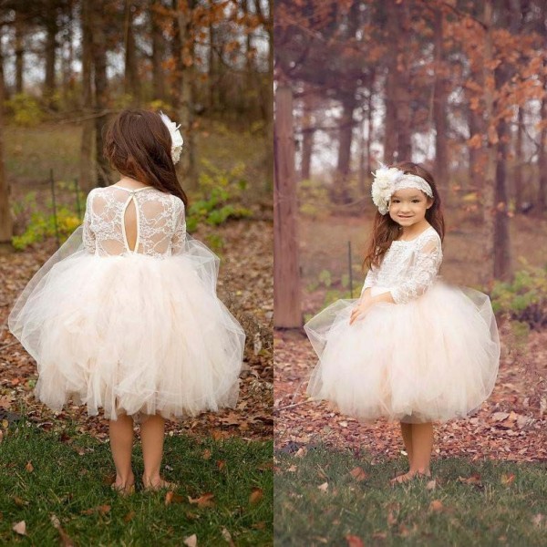 Vintage Bohemian Tulle Flower Girl Dresses Lace Appliqued Top Puffy Short Knee Length Kids Formal Gowns Custom Made Cheap High Quality, Gold
Vintage Bohemian Tulle Flower Girl Dresses Lace Appliqued Top Puffy Short Knee Length Kids Formal Gowns Custom Made Cheap High Quality, Gold