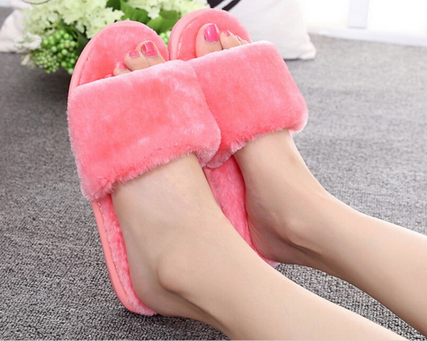 Winter fashion large base cloth plush slippers abb cotton slippers female indoor antiskid shoes that occupy the home