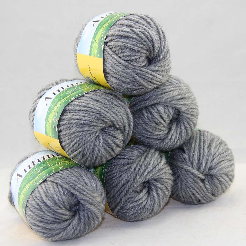 LOT of 6 BallsX50g Chunky Hand-woven Coarse Knitting Yarn Mom Gray 248-206