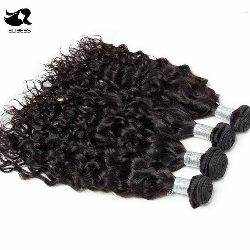 4pcs 100 human hair bundles water wave water curl 50g pc natural color indian mongolian curly virgin hair weave extensions free dhl