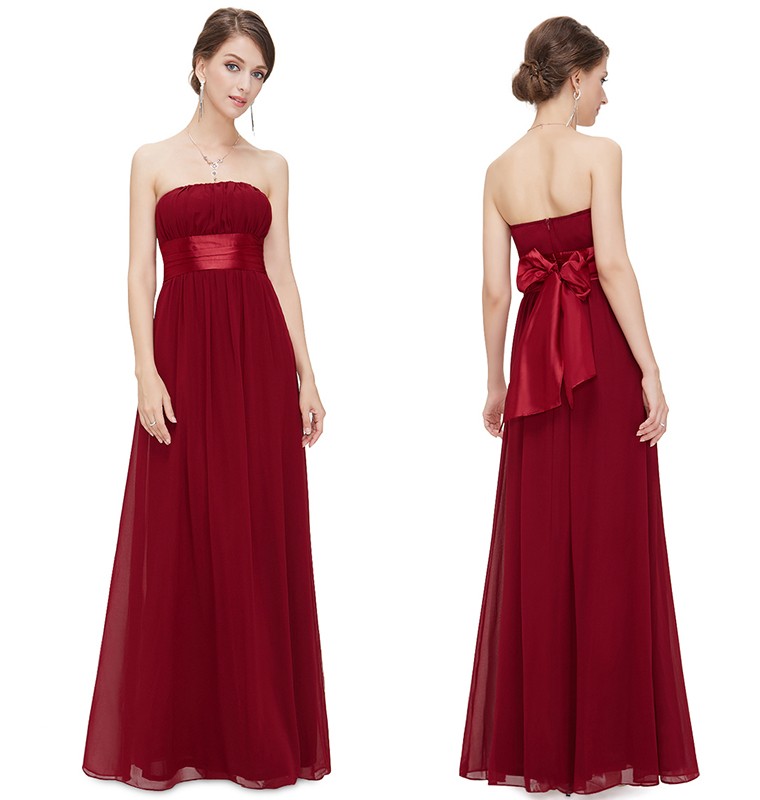 new stock sexy long chiffon formal prom dresses bow beads pleats floorlength evening bridemaid party gowns