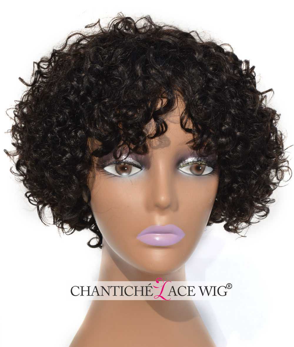 Short BOB peruvian kinky curly virgin Human hair afro wigs for black women