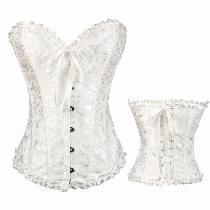 Full Steel Boned Sexy Black Corset for Women - Steampunk Underwear Bustier