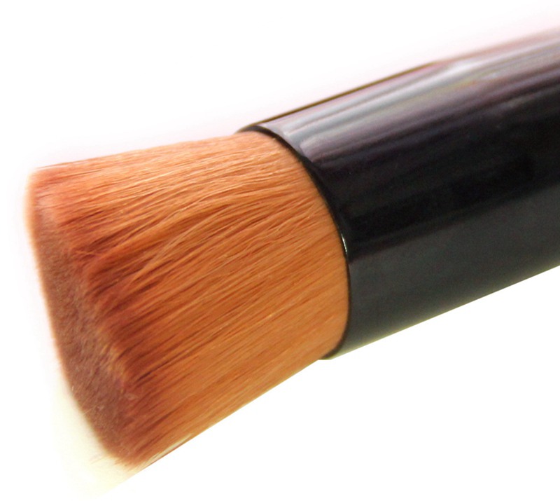 5 pcs cosmetic brush set, Ashtree oblique head brush + toothbrush brush +163 Black Silver Brown Brush + fan + puff DHL free shipping