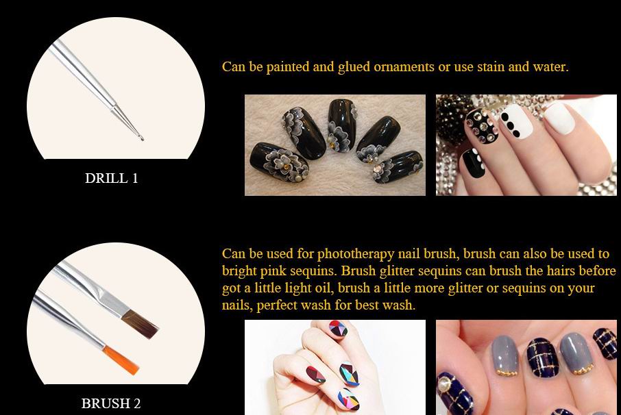 20Pcs Beauty Nail Art Design Set Dotting Painting Drawing Polish Brush Nail Art Design Gel Painting Drawing Dotting Pen Polish Brush Set