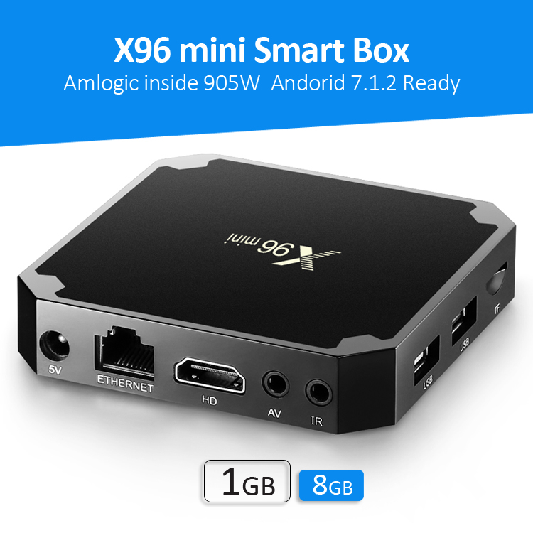 1 Piece X96 mini android tv box Amlogic S905W Quad Core 1+8/2+16GB 2.4G H.265 Wifi Smart TV Box
1 Piece X96 mini android tv box Amlogic S905W Quad Core 1+8/2+16GB 2.4G H.265 Wifi Smart TV Box