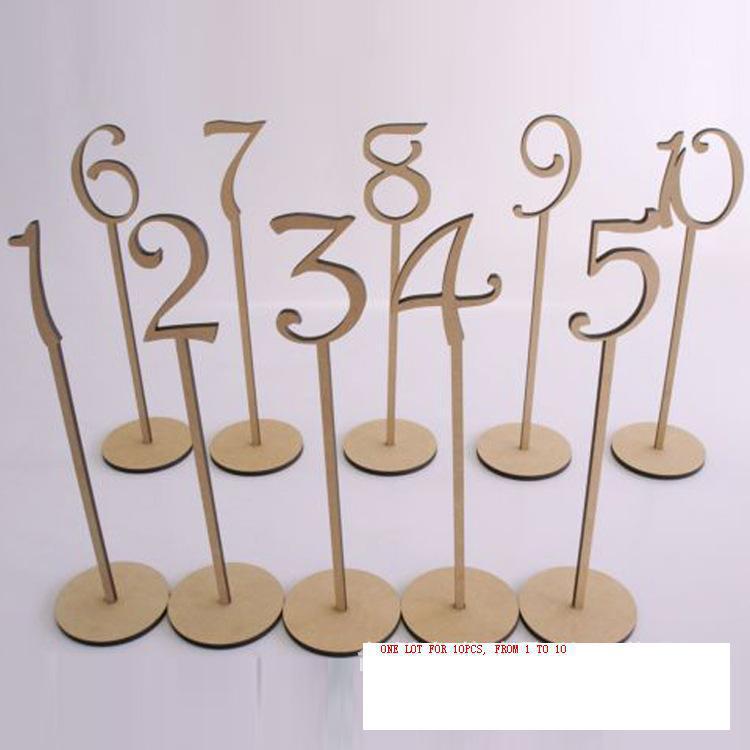 new arrival rustic hessian wedding table decoration Wooden wedding table number holder party table number tag stand