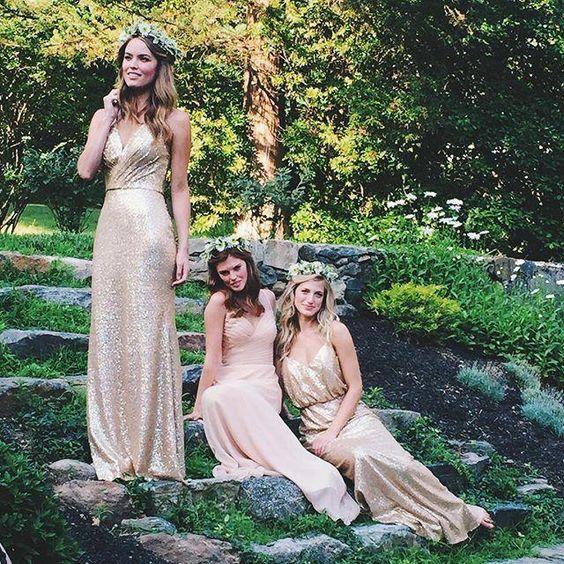 New Popular 2016 Light Champagne Sequined Sheath Bridesmaid Dresses Long Cheap Spaghetti For Bohemian Garden Wedding Guest Dress EN80912
New Popular 2016 Light Champagne Sequined Sheath Bridesmaid Dresses Long Cheap Spaghetti For Bohemian Garden Wedding Guest Dress EN80912