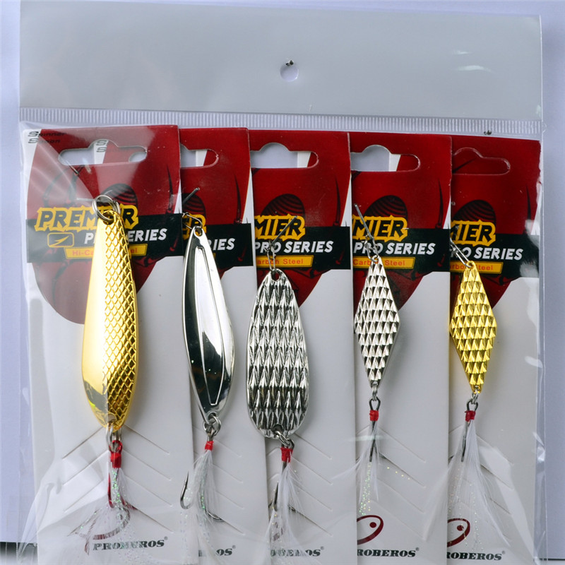 Metal Spinnerbait Hooks 5pieces set Alloy Laser Fishing lure with Treble Hook Swimming Depth 0.5-2.5m
Metal Spinnerbait Hooks 5pieces set Alloy Laser Fishing lure with Treble Hook Swimming Depth 0.5-2.5m