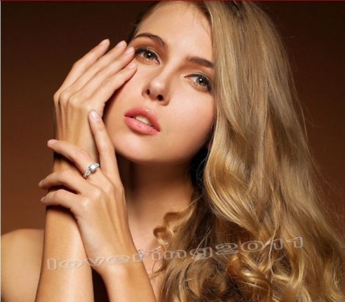 Dinosaur Claw Rings: 3ct Diamonique CZ Dia 14KT White Gold Filled Wedding Rings for Women Size 5-11