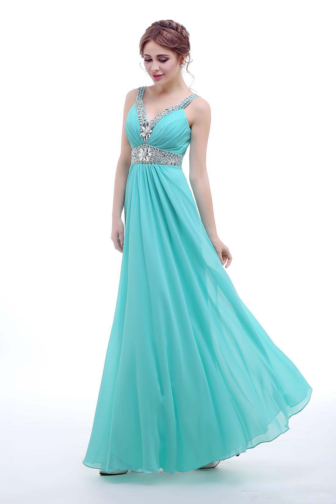 100 Real Picture Plus Size Bridesmaid Dresses Cheap Long V Neck Back With Straps Chiffon Long Maid Of Honor Dress Wear Prom Party
