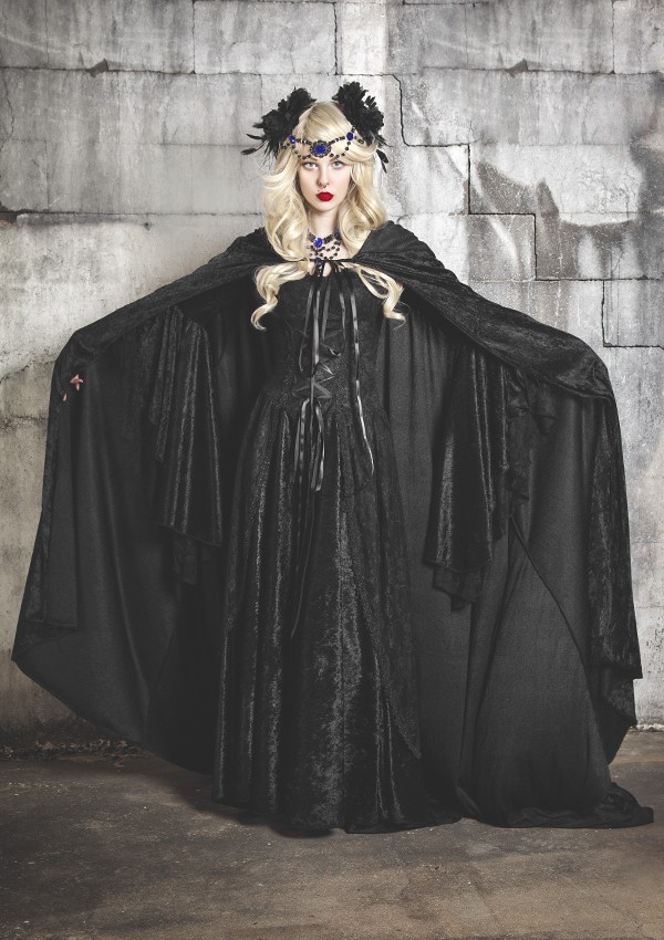 Halloween Costumes Fancy Prom Dress Off Shoulder Vampires Devils Cosplay Costume Long Sleeve Custom Made Victorian Ball Gown