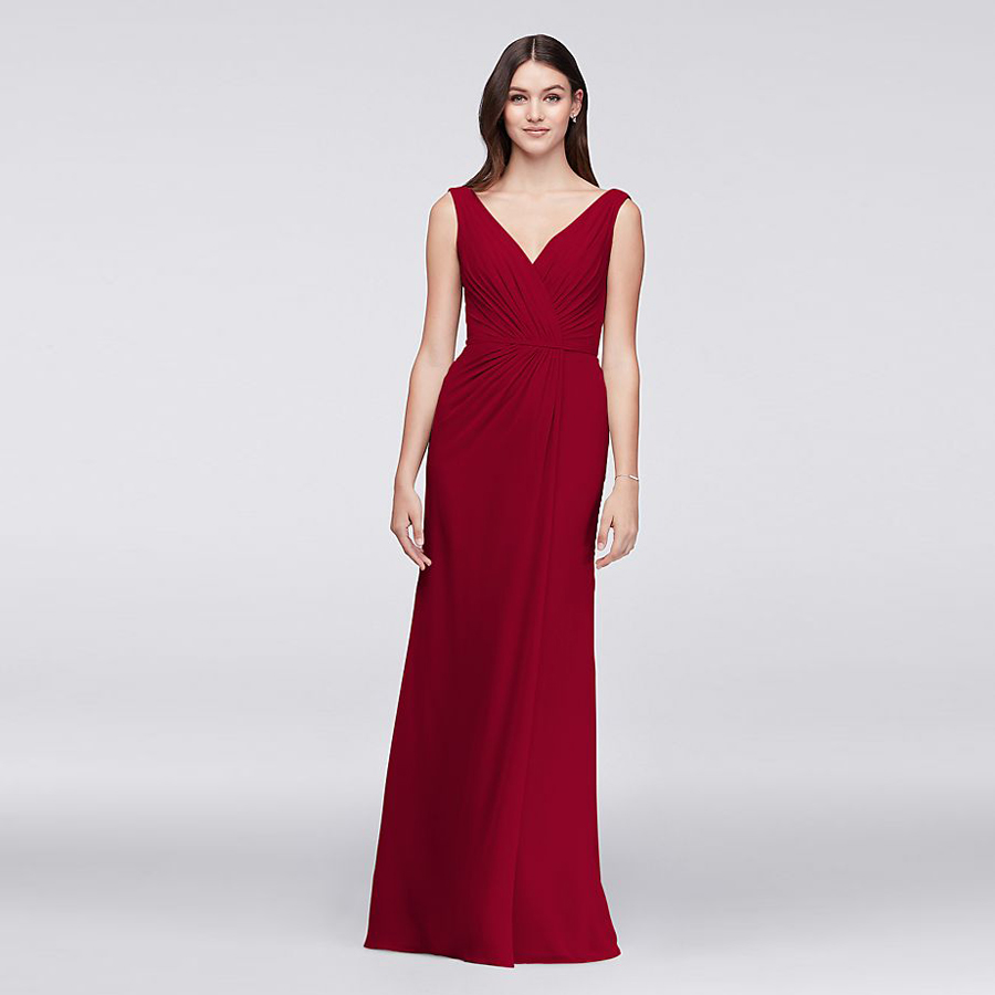 Faux-Wrap Pleated Chiffon Bridesmaid Dress F19585 Floor Length Long Wedding Party Dress Formal Evening Dress vestidos de fiesta largos
Faux-Wrap Pleated Chiffon Bridesmaid Dress F19585 Floor Length Long Wedding Party Dress Formal Evening Dress vestidos de fiesta largos