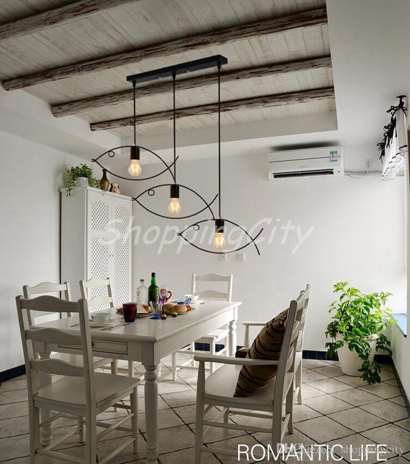 LED Pendant Lights Creative Personality Fish Bar Minimalist Dining Room Nordic Hanging Lamp Droplight Style