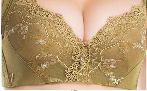 Wholesale-Hot! new six hook-and-eye Gather women bra set 34 36 38 B C D cup Noble girl cute push up underwear Free shipping