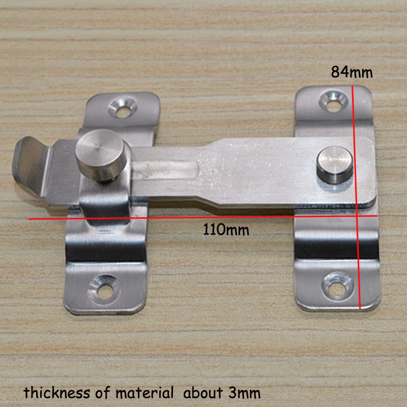 Stainless Steel Spring Door Bolt Wooden Plastic Steel Window Lock Buckle Furniture Cabinet Latch DIY Household Hardware Part