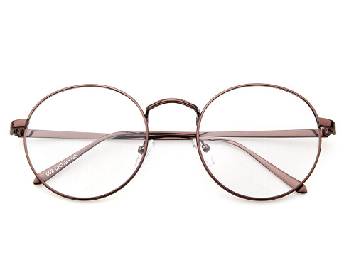 Korean Glasses Frame Retro Full Rim Gold Eyeglass Frame Vintage Spectacles Round Computer Glasses Unisex NO Degrees