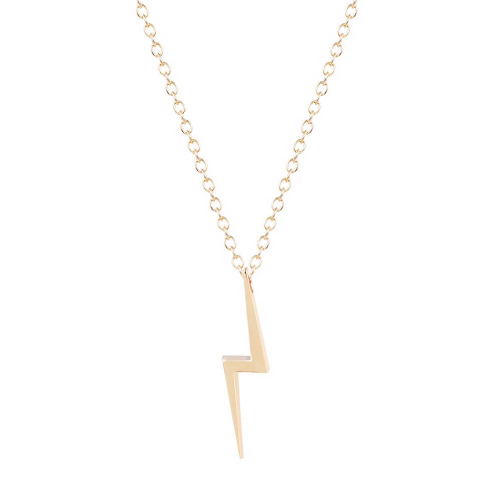 10PCS Cute Lighting Bolt Necklaces Harry Lighting Necklace Simple Storm Thunder Bolt Necklaces for Women Party Gift