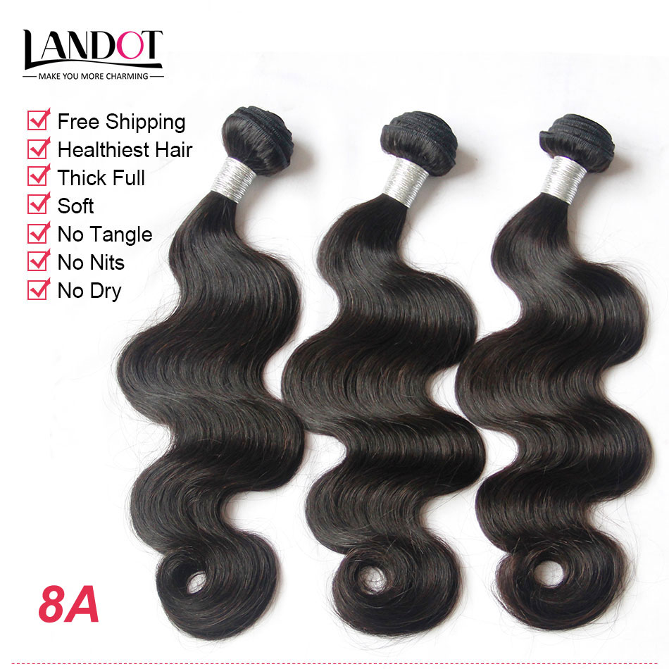 Brazilian Body Wave Virgin/Hair Weaves Bundles 3PCS Unprocessed Peruvian Malaysian Indian Cambodian Hair 6A 7A 8A 10A Human Hair Extensions