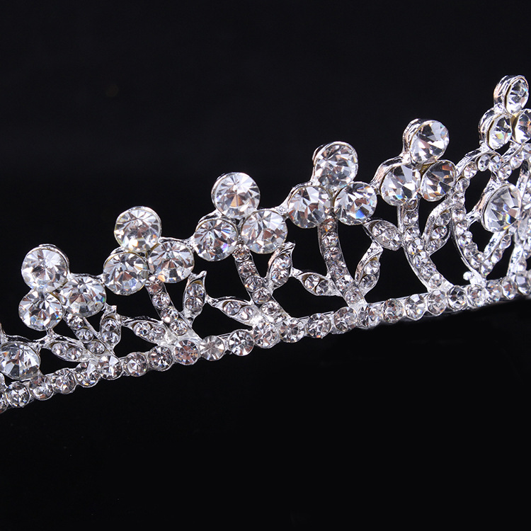 Hot Elegant New Stylish Pretty Silver Crystal Rhinestone Wedding Bridal Crown Tiara Hair Jewelry Women Party