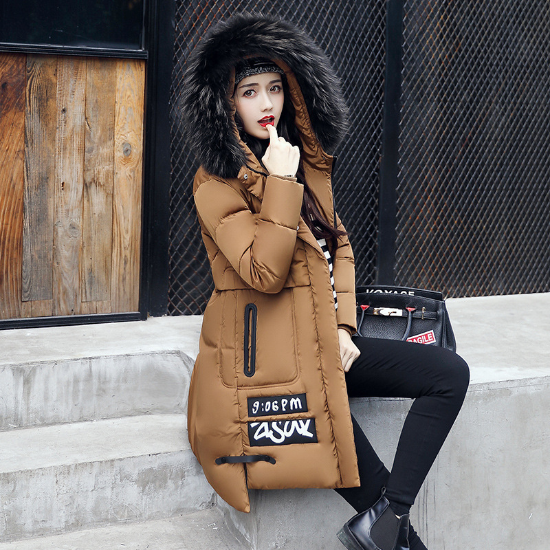 2017 Winter Jacket New Fashion Women Down jacket Slim Large size Hooded Jacket Students Women Thick Warm Cotton Outwear x171119