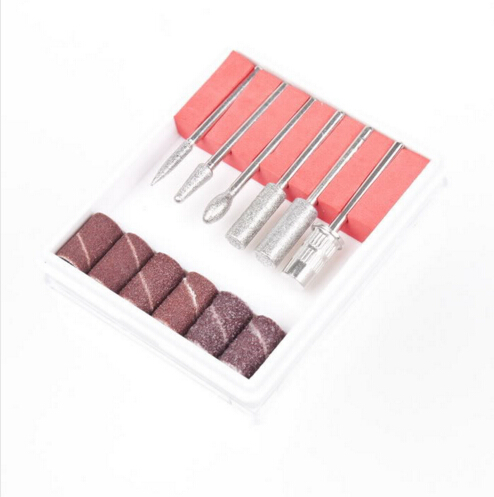 Nail Tools Electric Drill Power with 6bits US Adapter Acrylic Gel Remover Machine Manicure Pedicure Tool