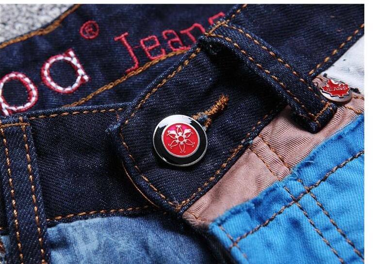 Mens Jeans New arrive Personality men's Patchwork Fashion famous Brand clothing Mens Jeans homme Ripped gym warm men