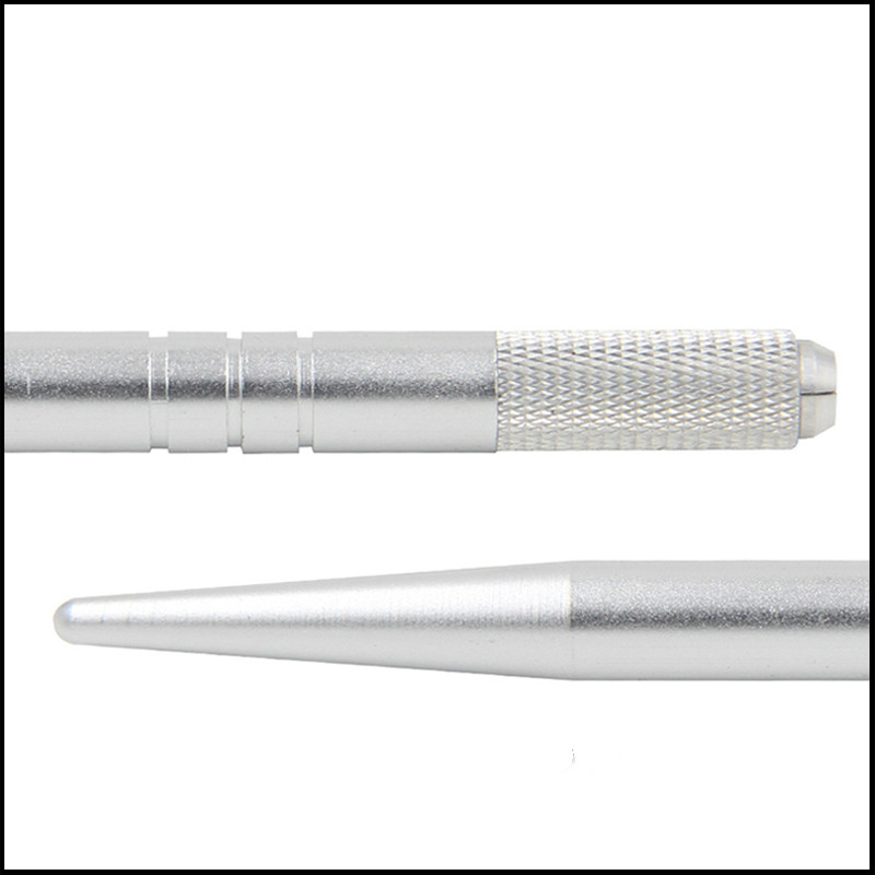 Wholesale-100Pcs silver professional permanent 3D embroidery makeup manual pen tattoo eyebrow microblade