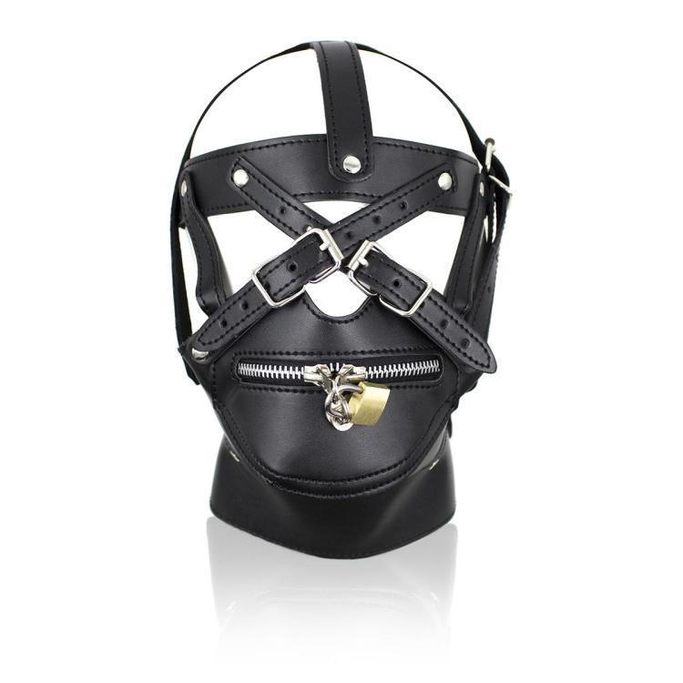 Bondage Sexy New Party Leather Gimp Toy Head Harness Hood Mask Bondage Fetish Halloween #R172